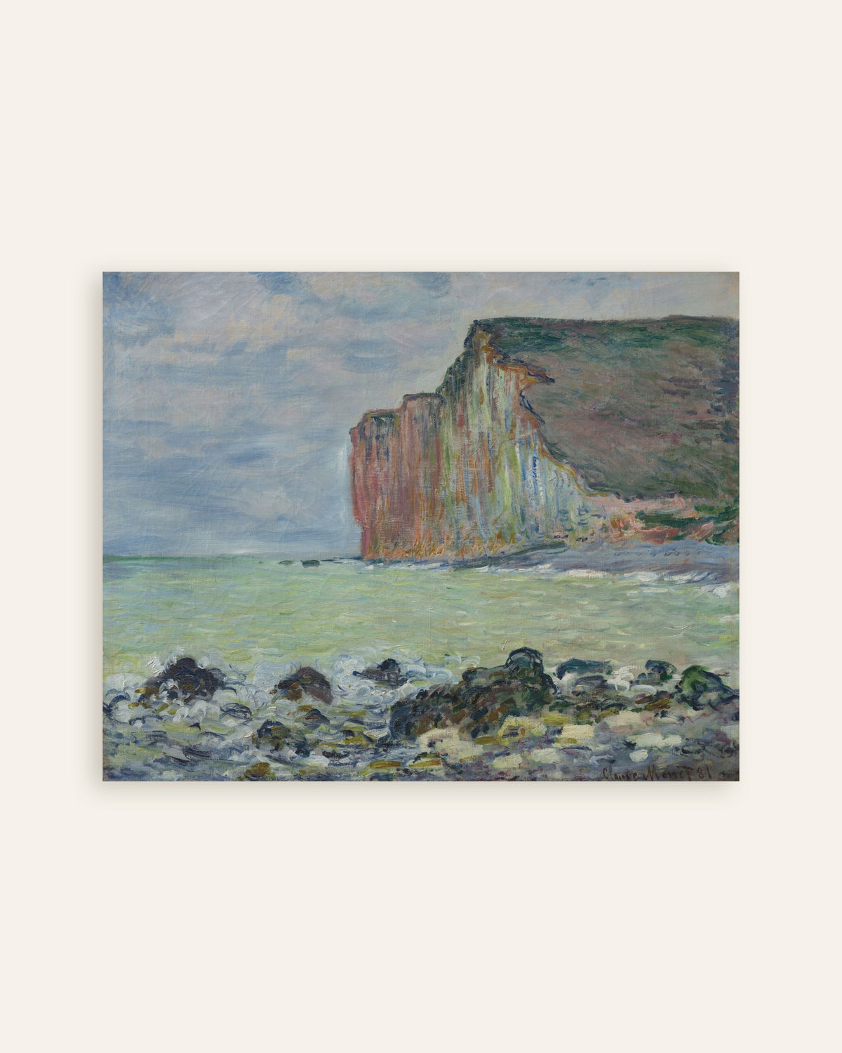 Plakat Klif w Les Petites-Dalles (1881), Claude Monet, miniatura