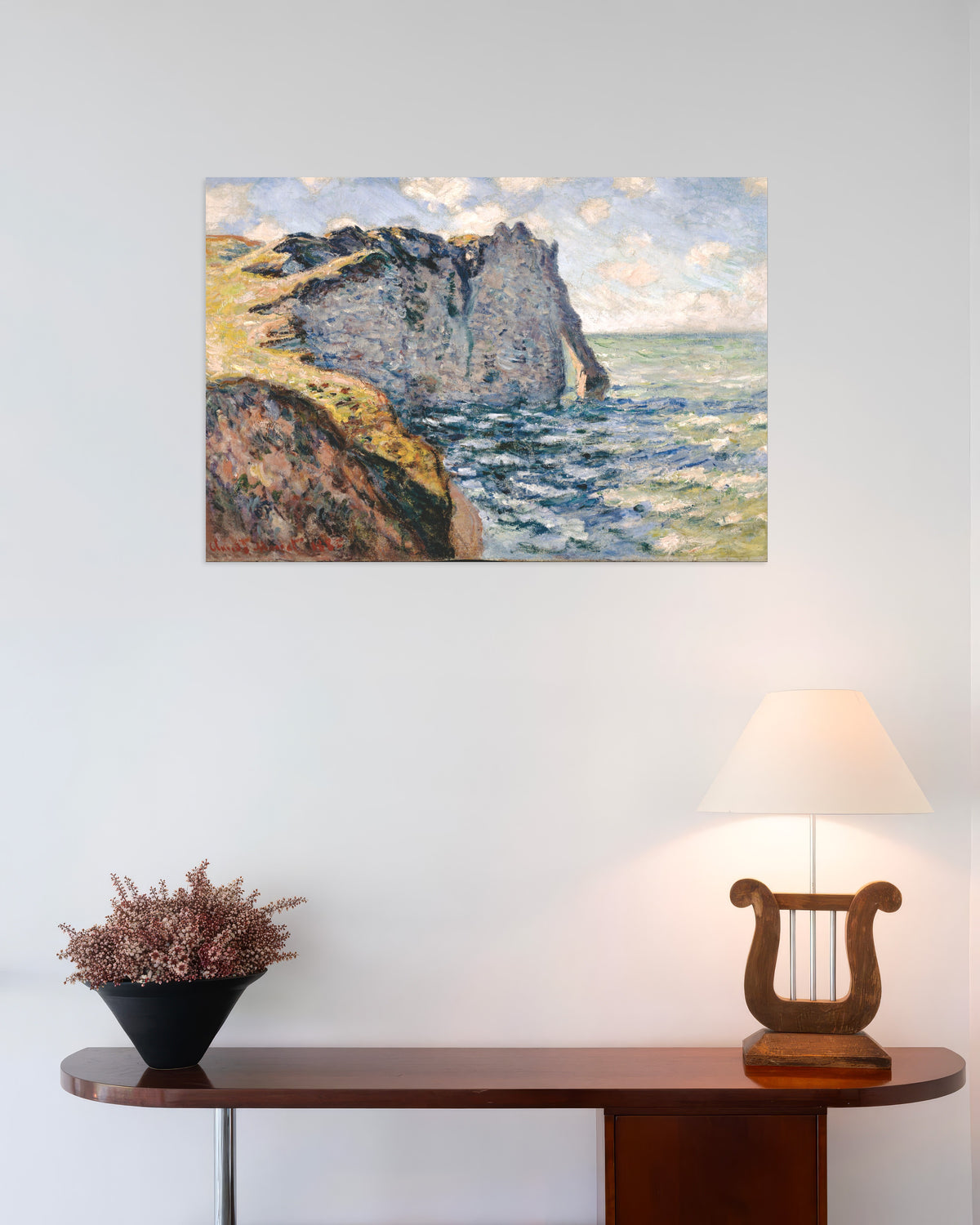 Plakat Klif Aval, Étretat (1885), Claude Monet