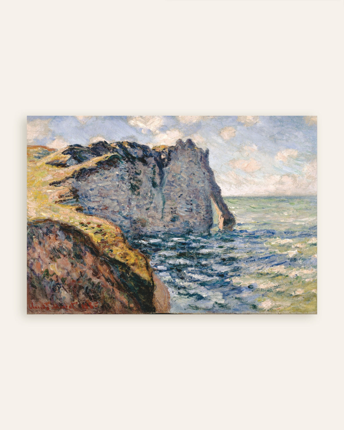 Plakat Klif Aval, Étretat (1885), Claude Monet, miniatura