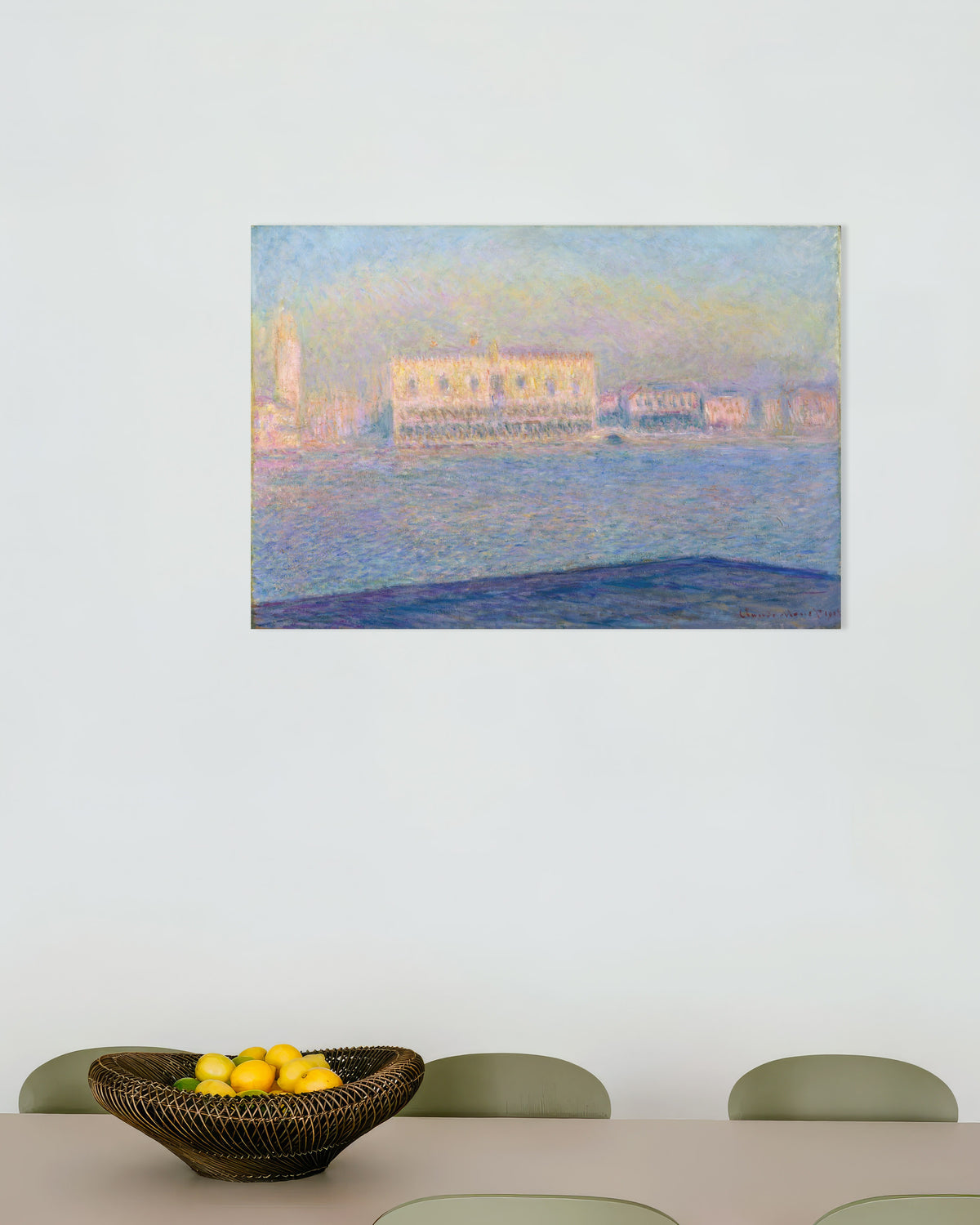Plakat Pałac Dożów widziany z San Giorgio Maggiore (1908), Claude Monet
