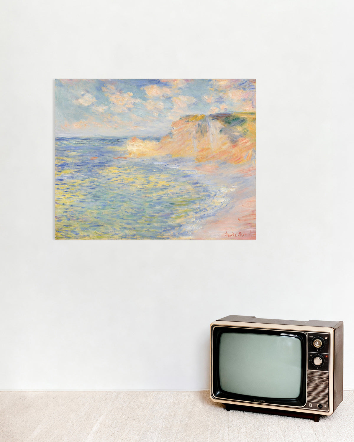 Plakat Klif Amont, Étretat (1885), Claude Monet