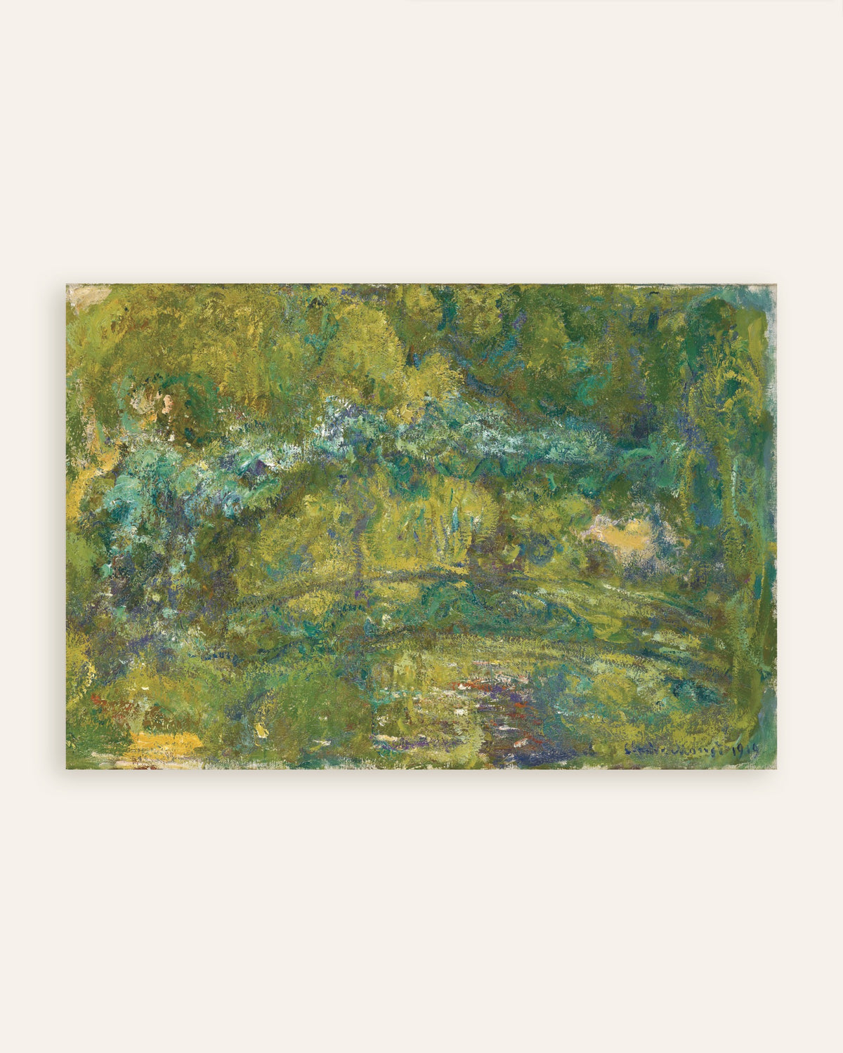 Plakat Kładka nad stawem z nenufarami (1919), Claude Monet, miniatura