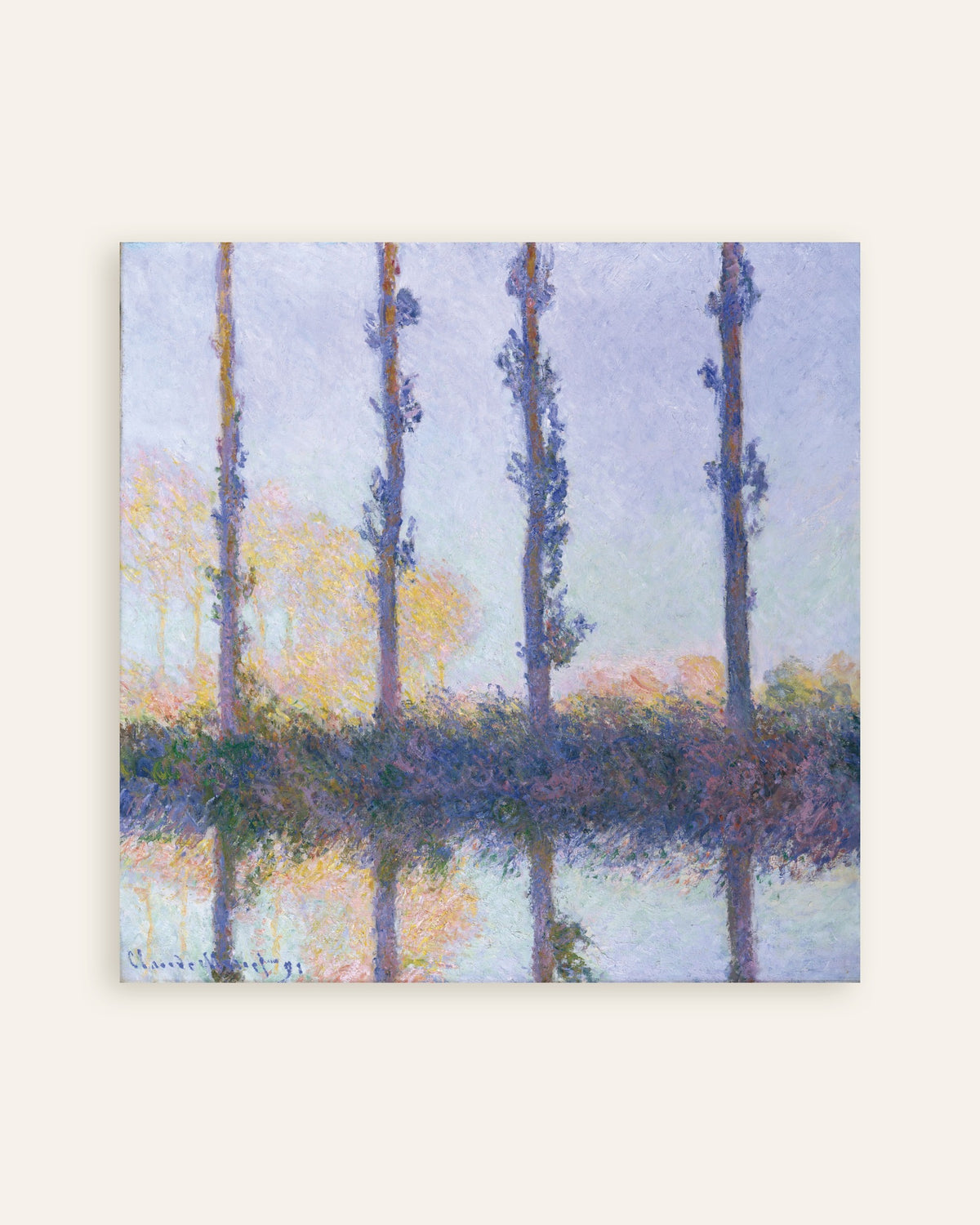 Plakat Cztery drzewa (1891), Claude Monet, miniatura