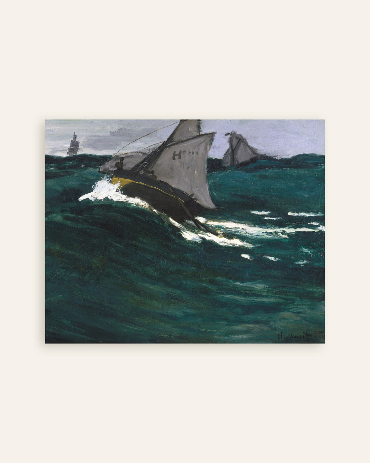 Plakat Zielona fala (ok. 1866–1867), Claude Monet, miniatura