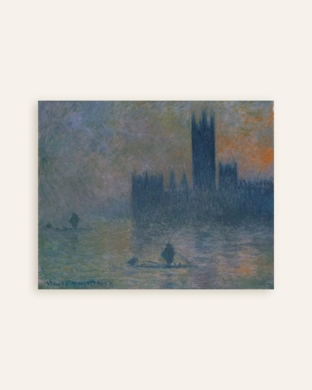 Plakat Parlament, efekt mgły (1903–1904), Claude Monet, miniatura