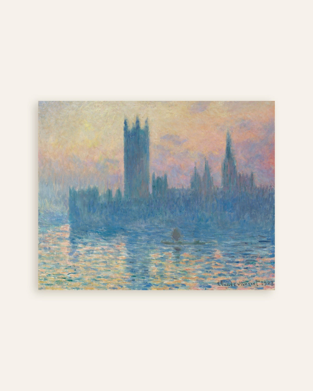 Plakat Parlament o zachodzie słońca (1903), Claude Monet, miniatura