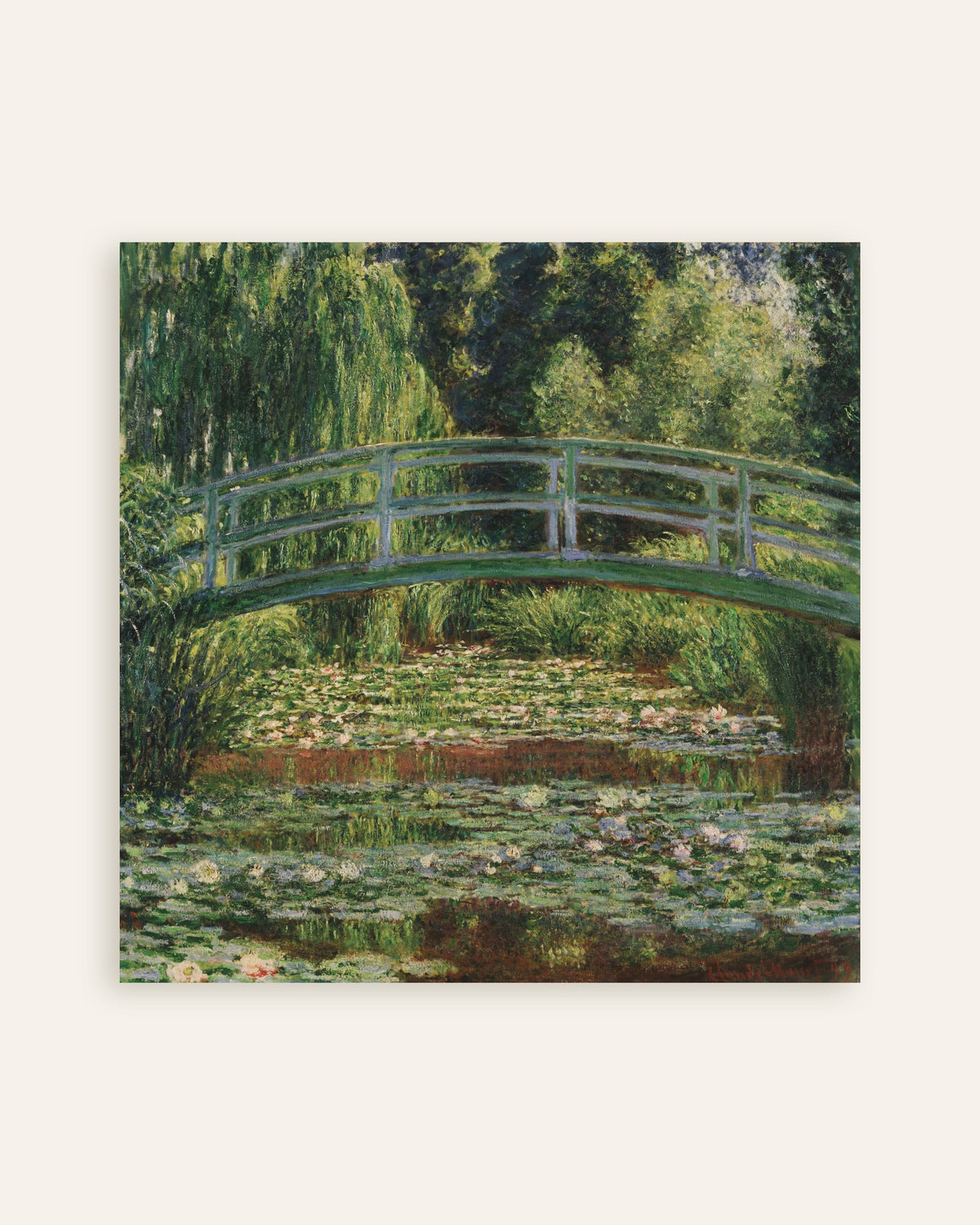 Plakat Japoński mostek i staw z nenufarami, Giverny (1899), Claude Monet, miniatura