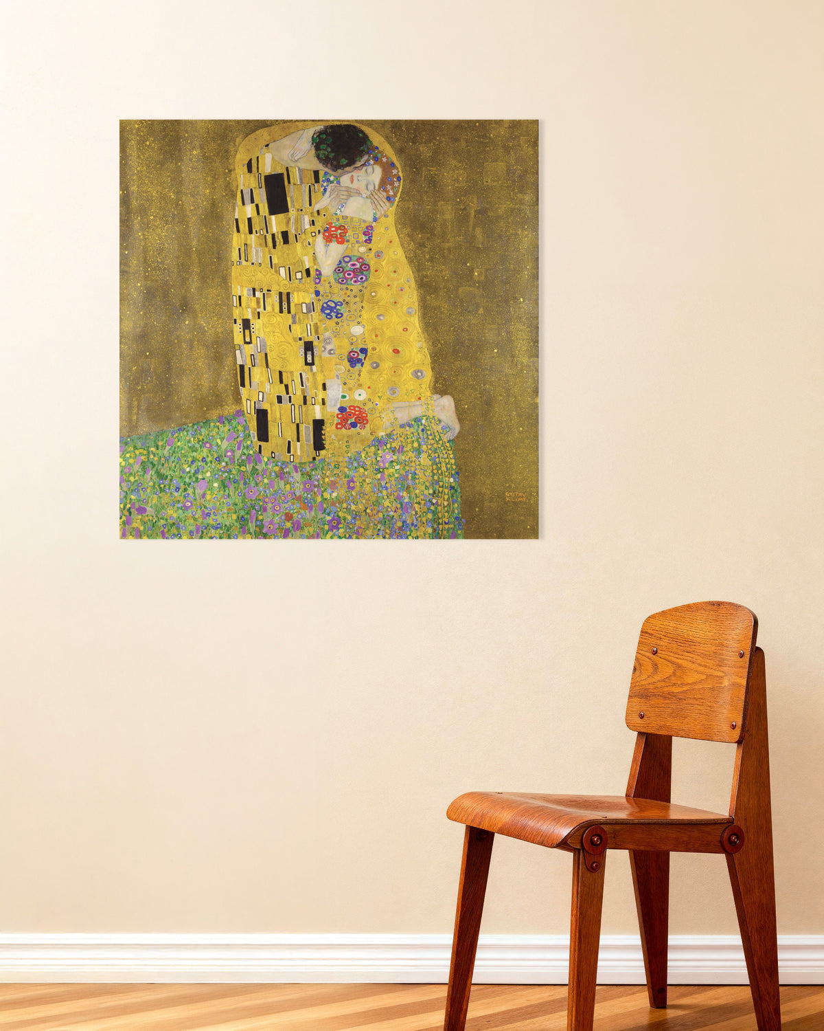 Plakat Pocałunek (1907–1908), Gustav Klimt