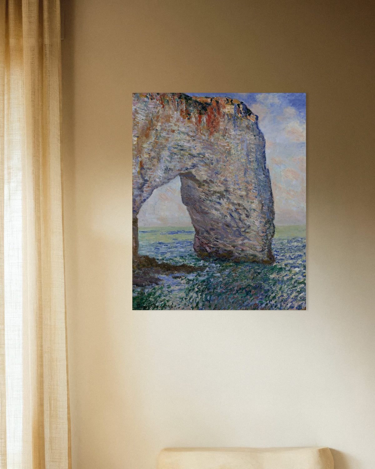 Plakat Manneporte koło Étretat (1886), Claude Monet