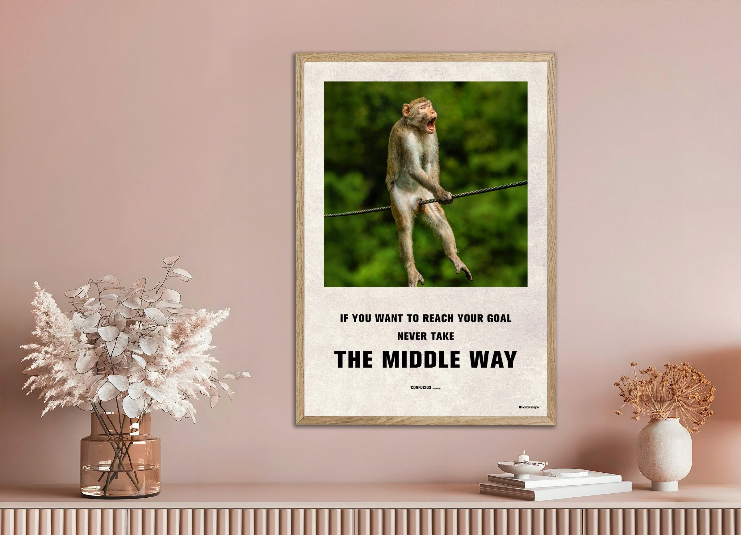 Poster of The Middle Way - Poster, with natural wooden frame