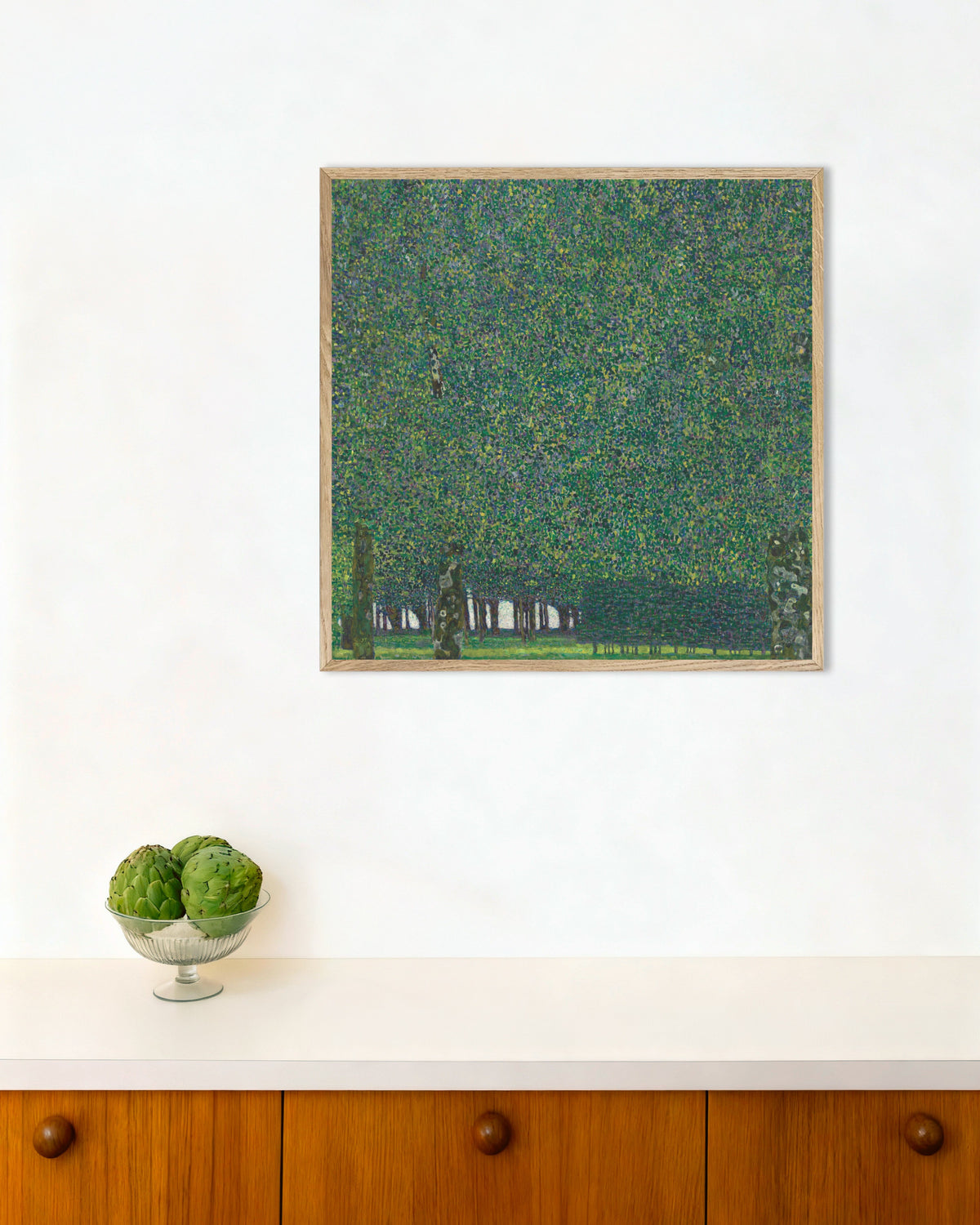 Plakat Park (ok. 1910–1911), Gustav Klimt, w ramie z naturalnego drewna