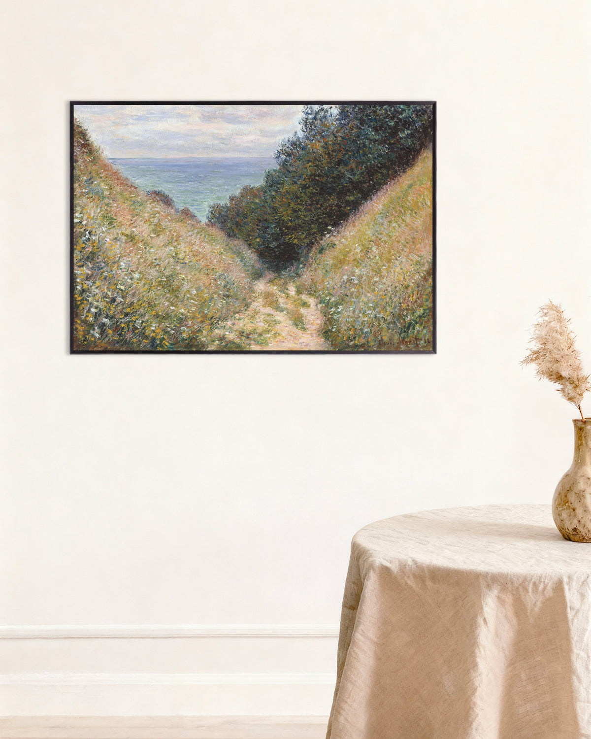 Plakat Ścieżka w La Cavée, Pourville (1882), Claude Monet, w metalowej ramie