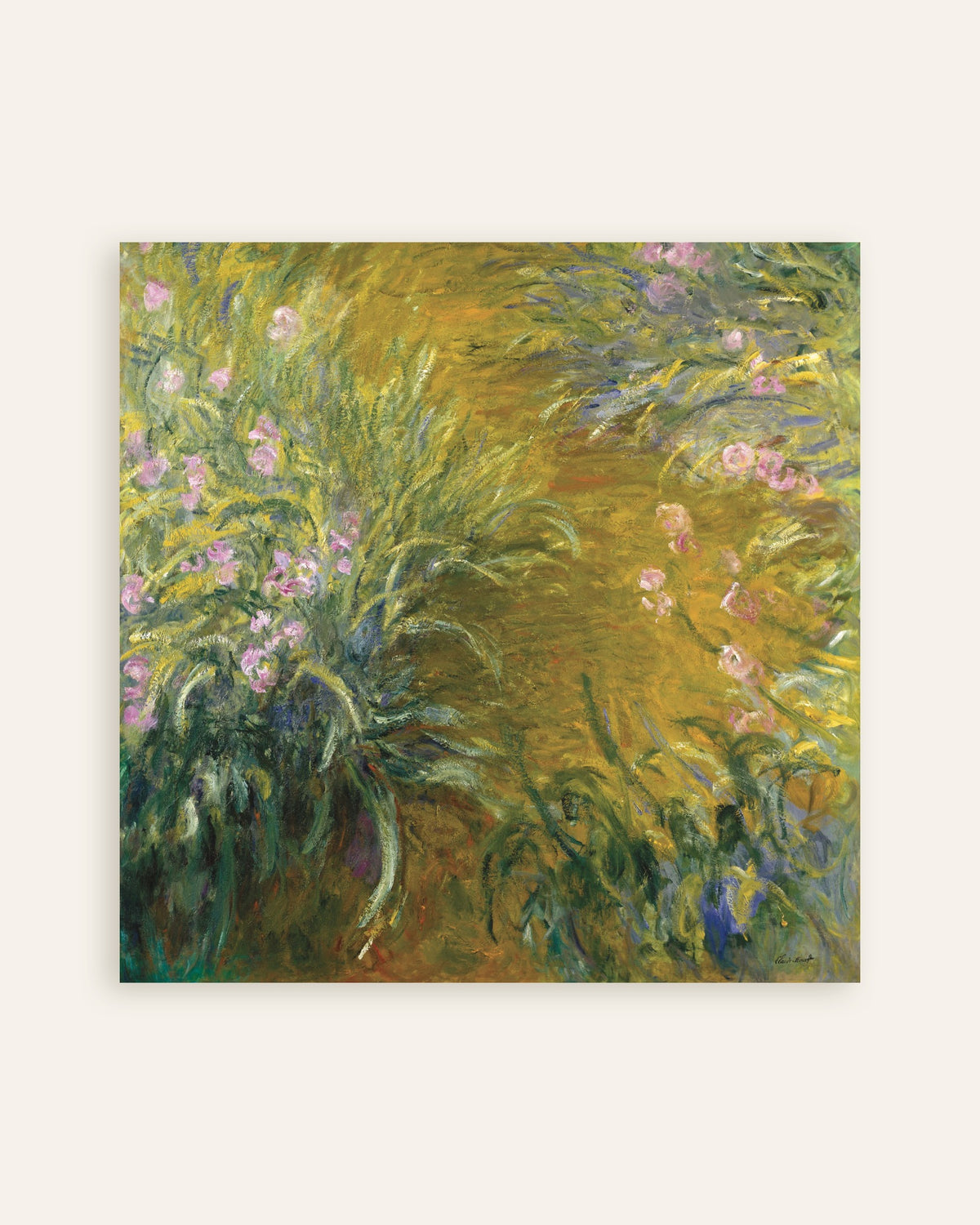 Plakat Ścieżka wśród irysów (1914–1917), Claude Monet, miniatura