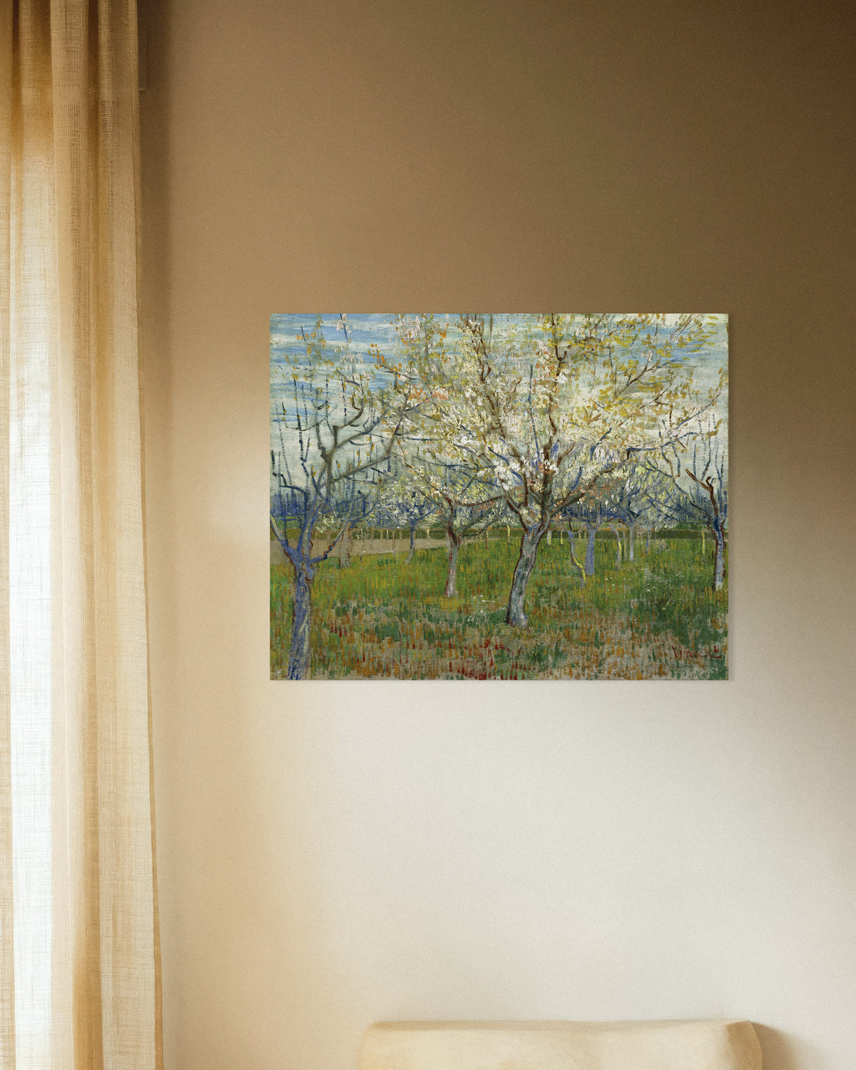 Plakat Różowy sad (1888), Vincent van Gogh