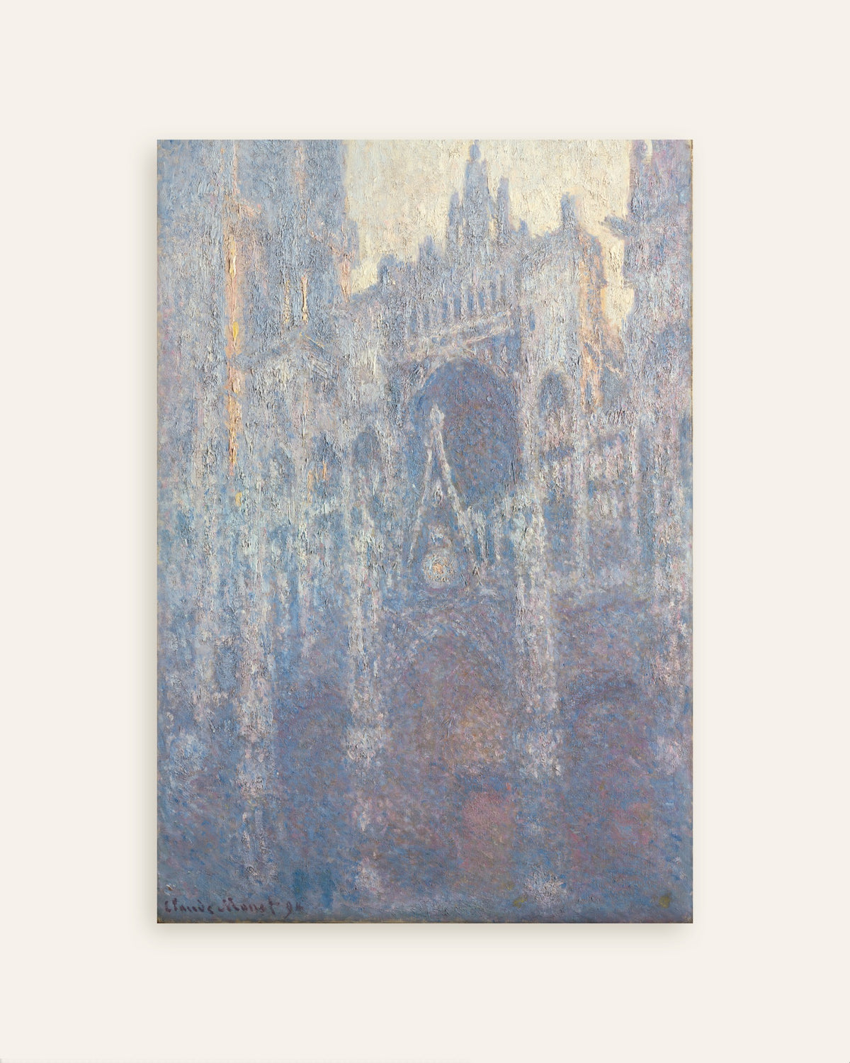 Plakat Portal katedry w Rouen w porannym świetle (1894), Claude Monet, miniatura