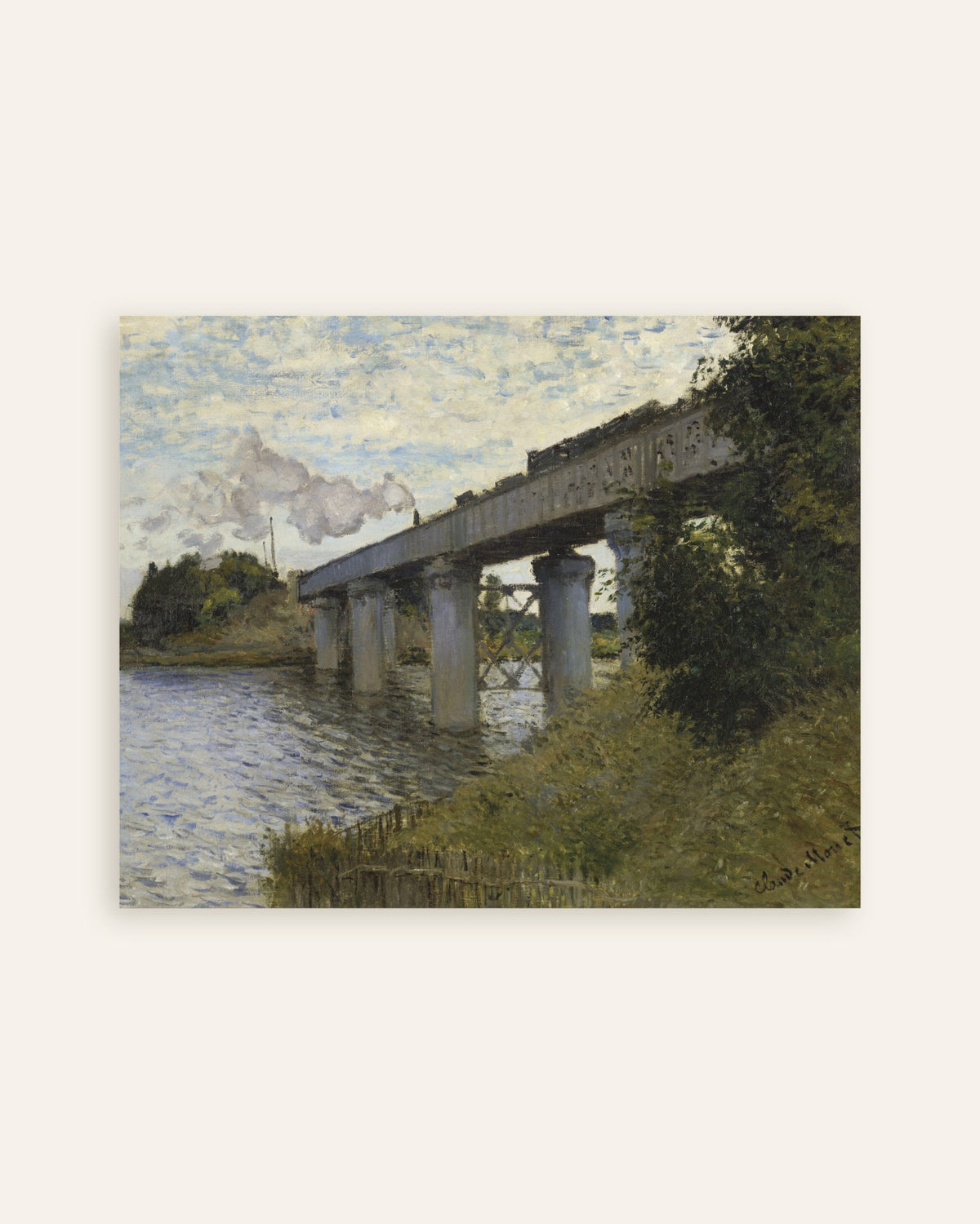 Plakat Most kolejowy w Argenteuil (1873–1874), Claude Monet, miniatura