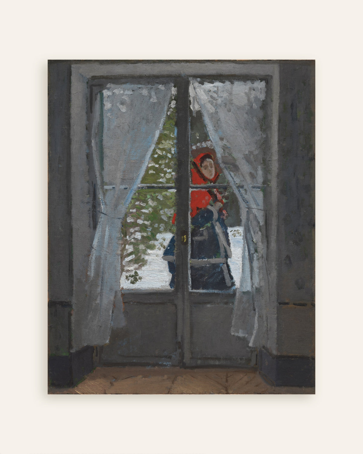 Plakat Czerwona chusta (ok. 1868–1873), Claude Monet, miniatura