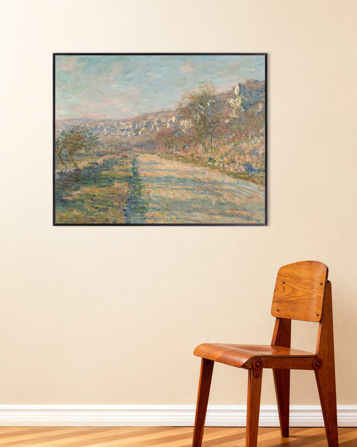 Plakat Droga do La Roche-Guyon (1880), Claude Monet, w metalowej ramie