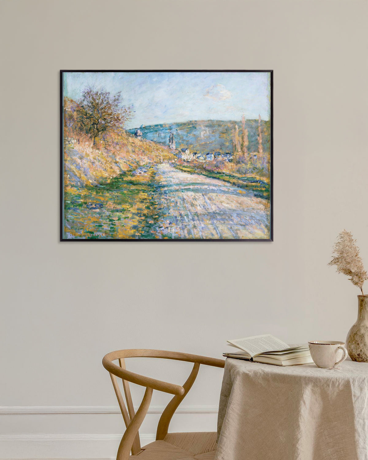 Plakat Droga do Vétheuil (1879), Claude Monet, w metalowej ramie