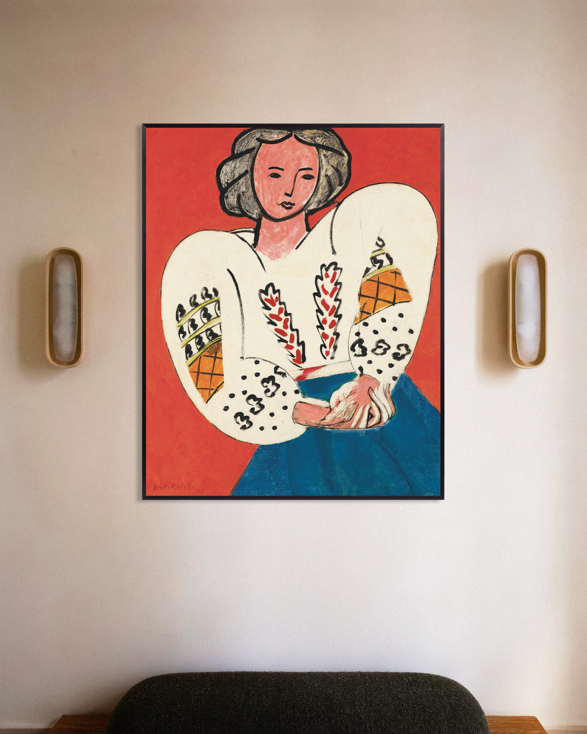 Plakat „Rumuńska bluzka (1940), Henri Matisse” w metalowej ramie