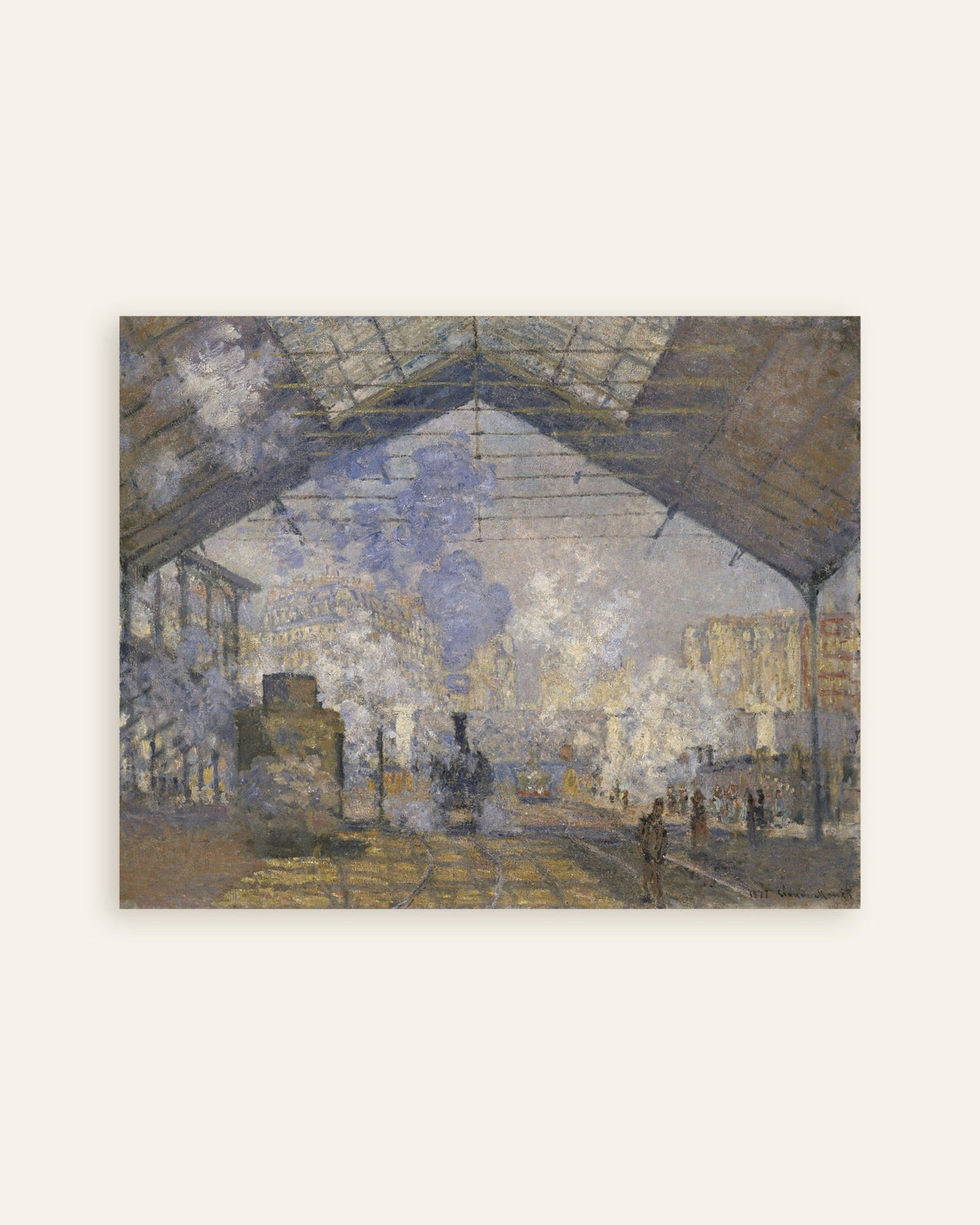 Plakat Dworzec Saint-Lazare (1877), Claude Monet, miniatura