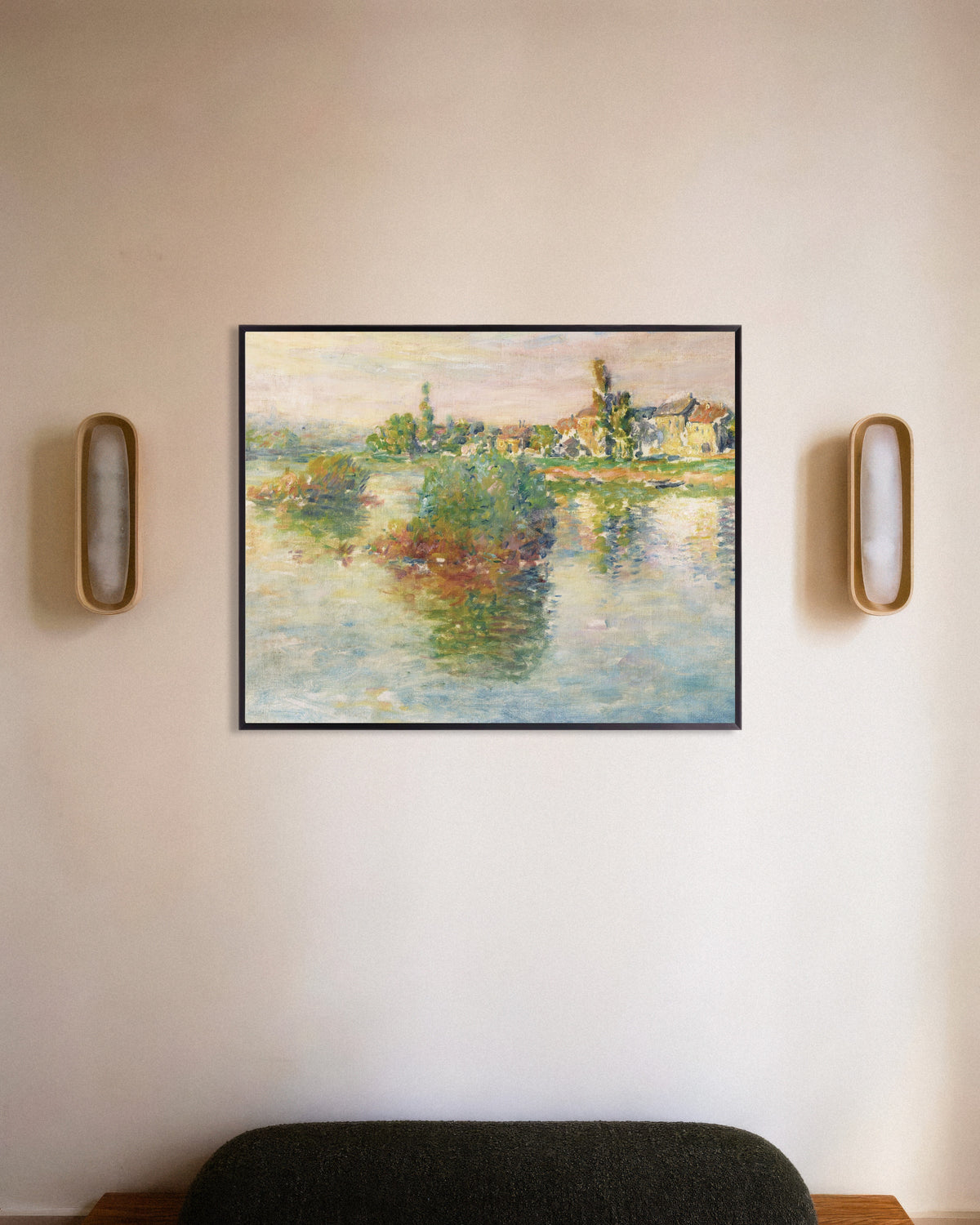 Plakat Sekwana w Lavacourt (1879), Claude Monet, w metalowej ramie