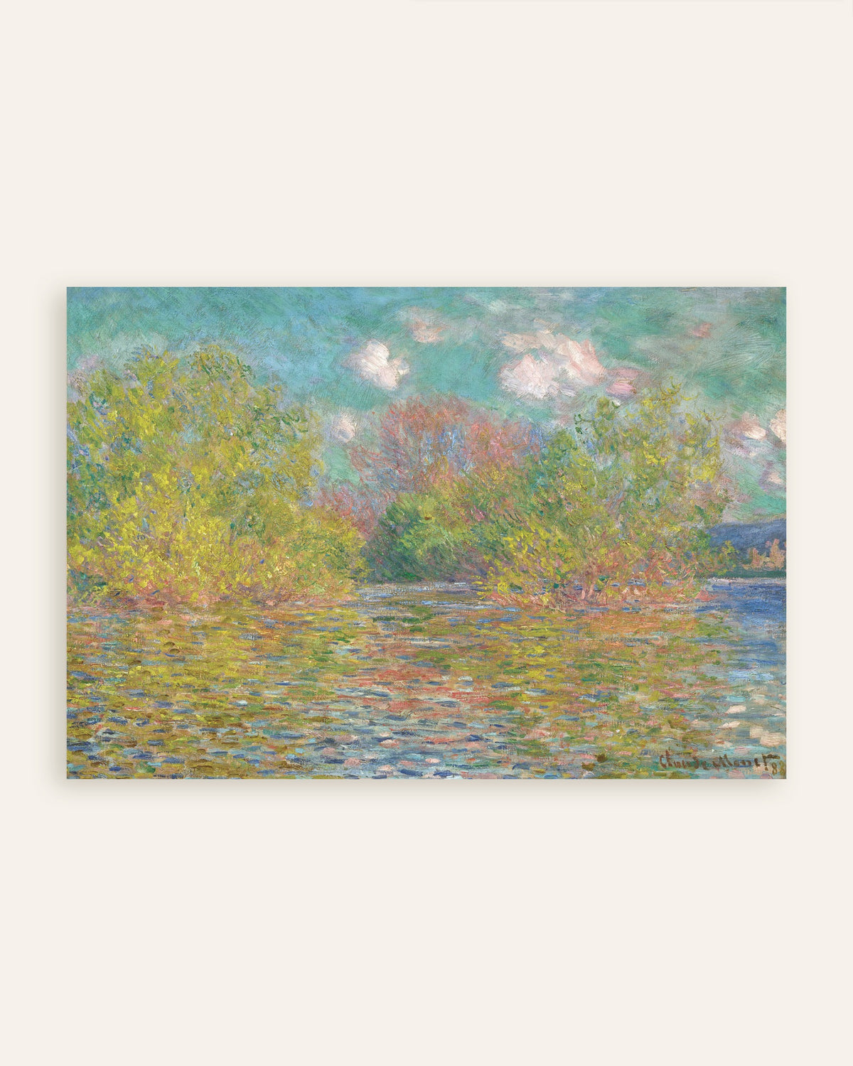 Plakat Sekwana koło Giverny (1888), Claude Monet, miniatura