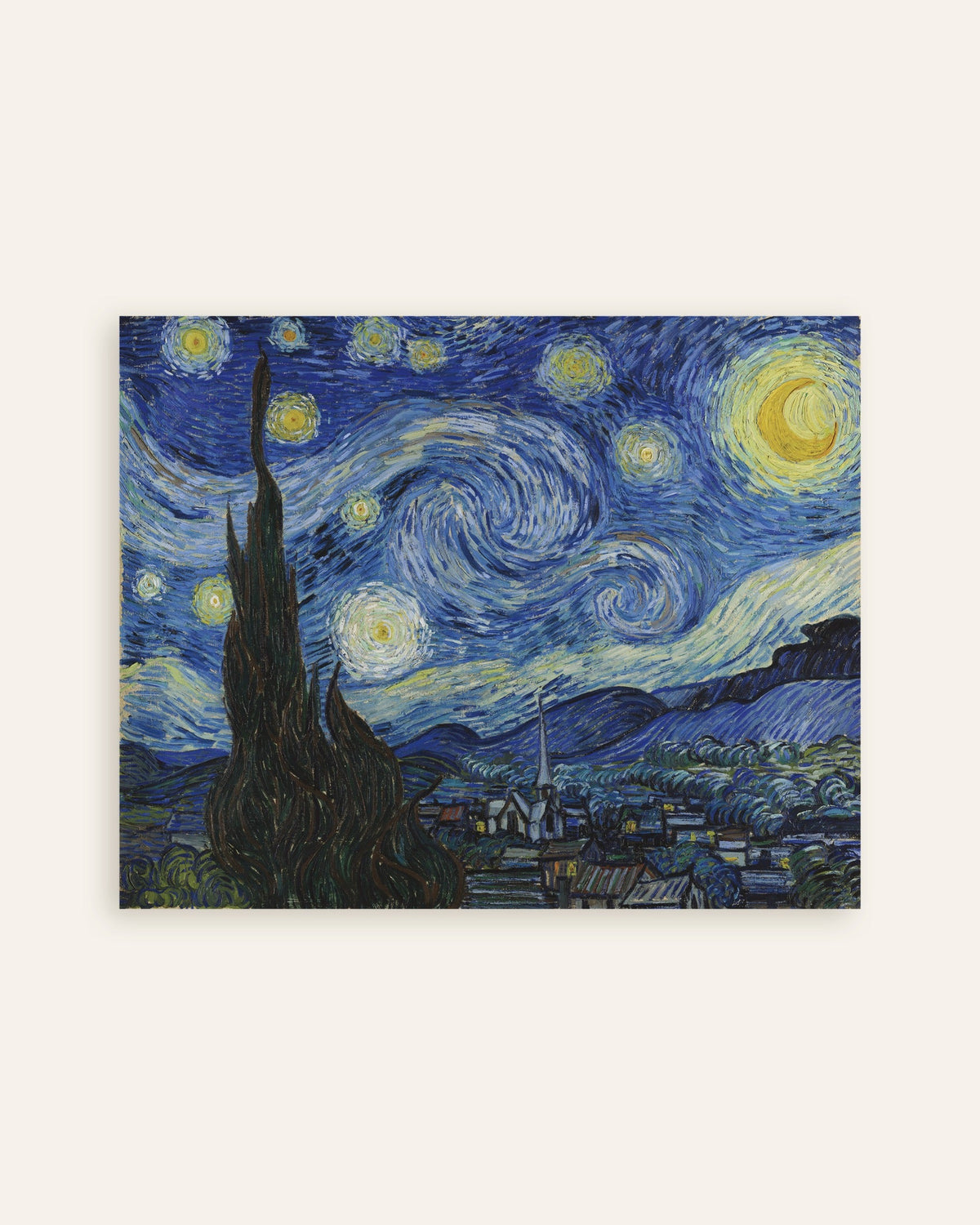 Plakat „Gwiaździsta noc” (1889), Vincent van Gogh, miniatura