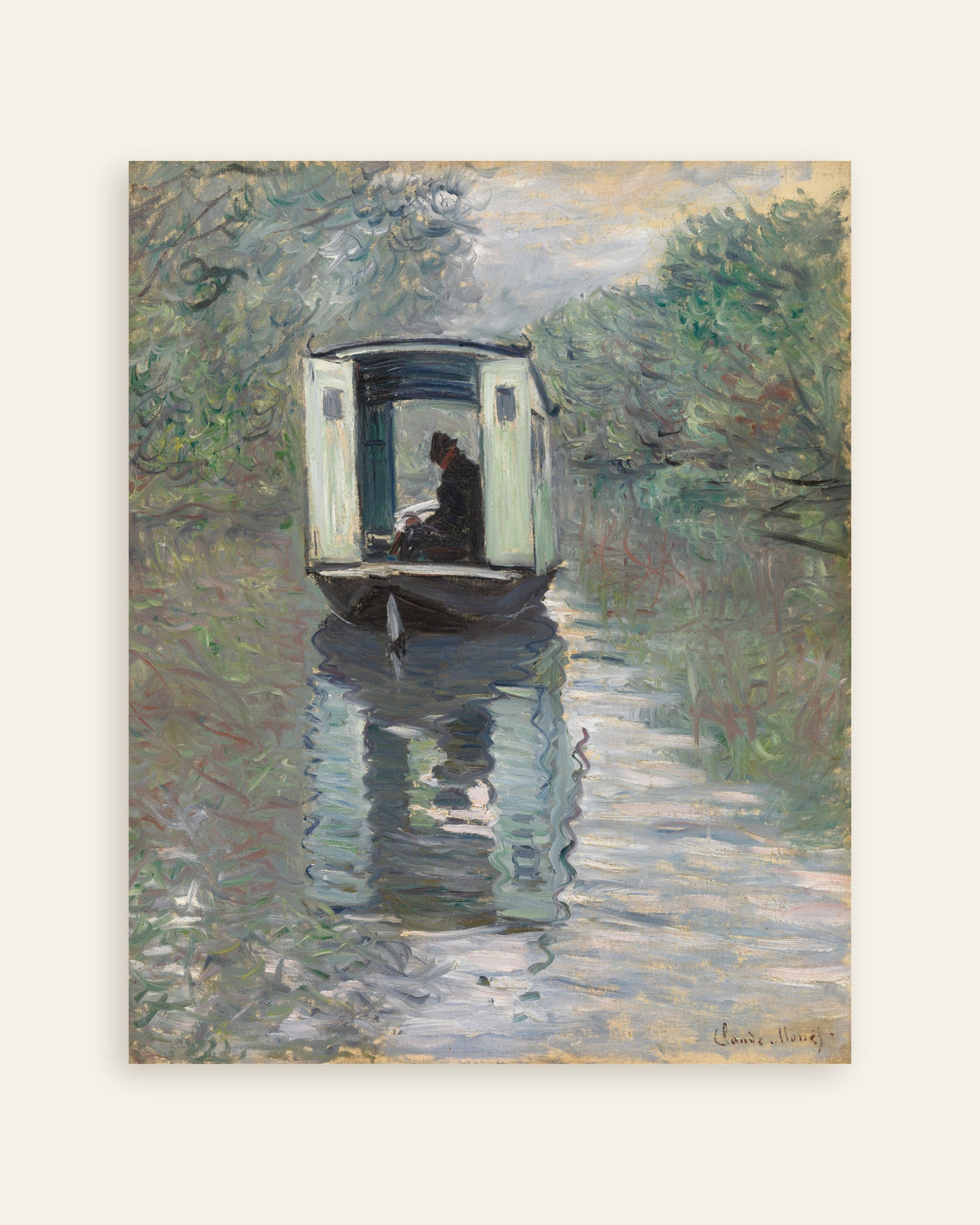 Plakat Łódź pracownia (1876), Claude Monet, miniatura