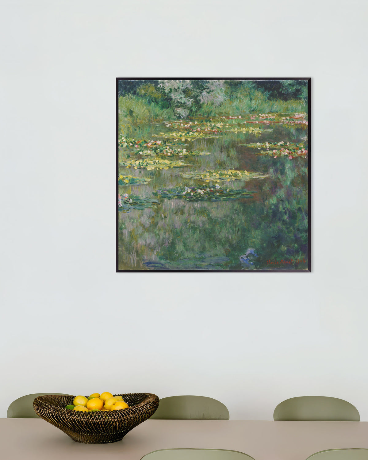 Plakat Staw z nenufarami (1904), Claude Monet, w metalowej ramie
