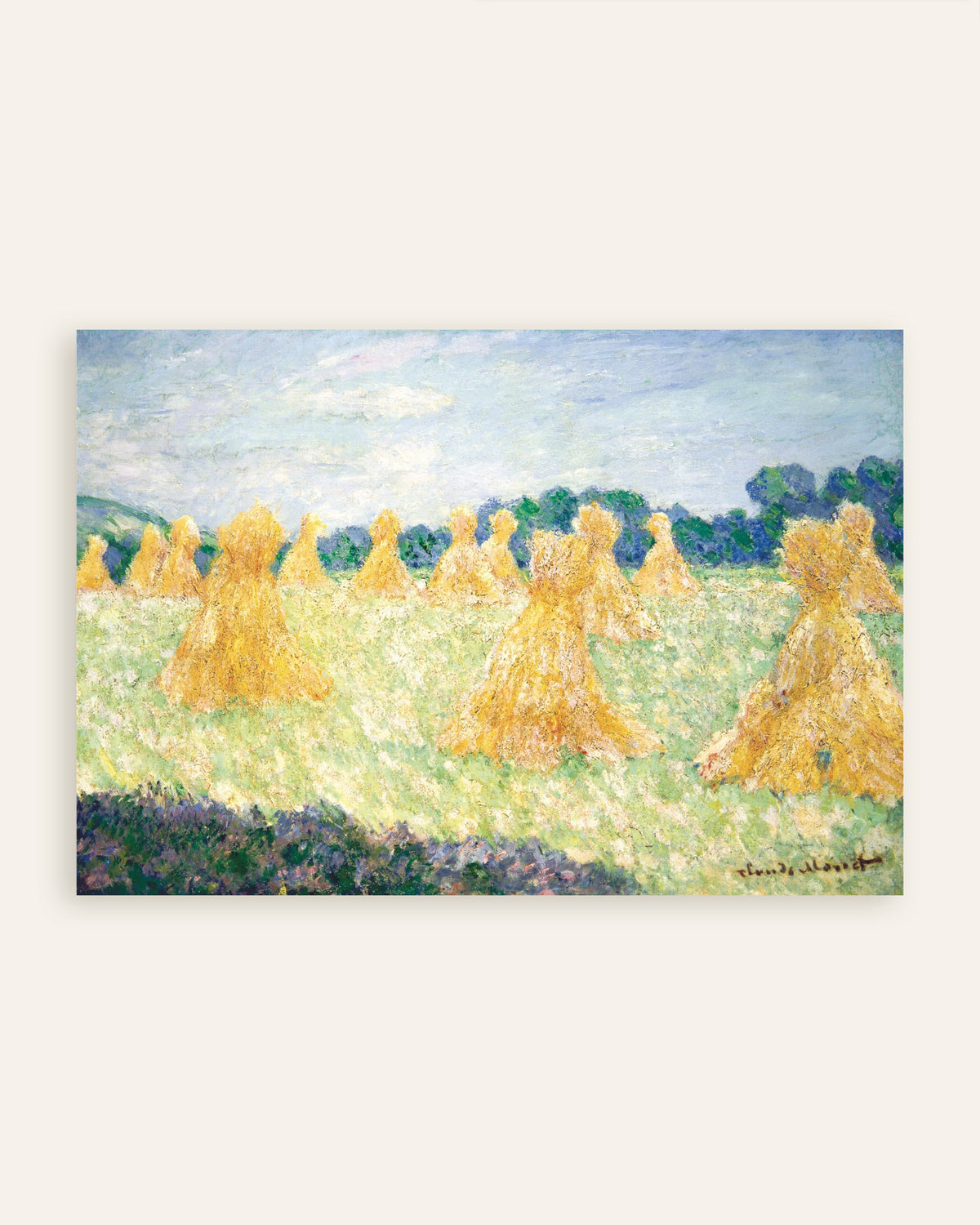Plakat Panny z Giverny, efekt słońca (1894), Claude Monet, miniatura
