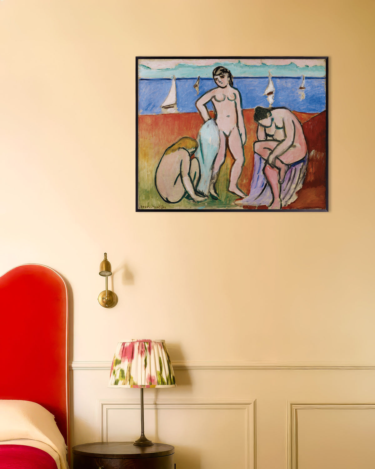 Plakat Trzy kąpiące się (1907), Henri Matisse, w metalowej ramie
