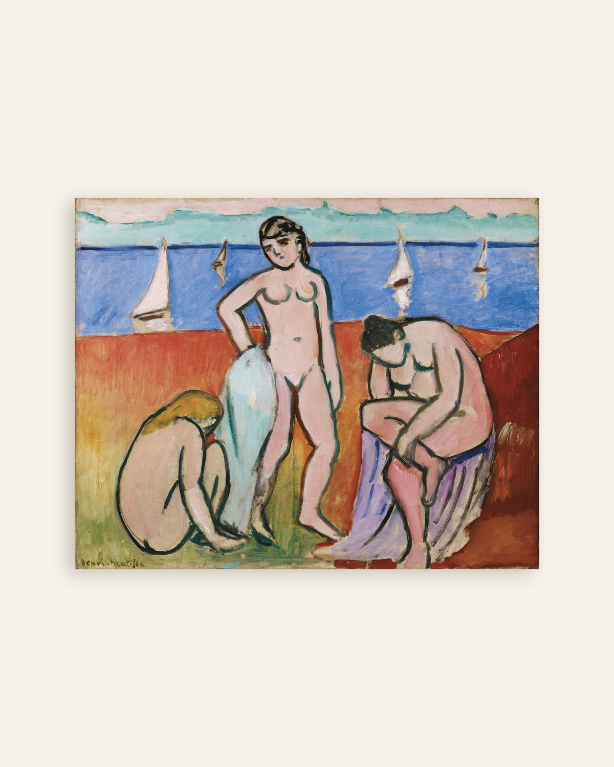 Miniatura plakatu Trzy kąpiące się (1907), Henri Matisse
