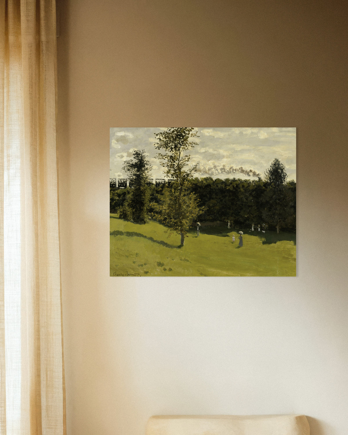 Plakat Pociąg na wsi (ok. 1870), Claude Monet