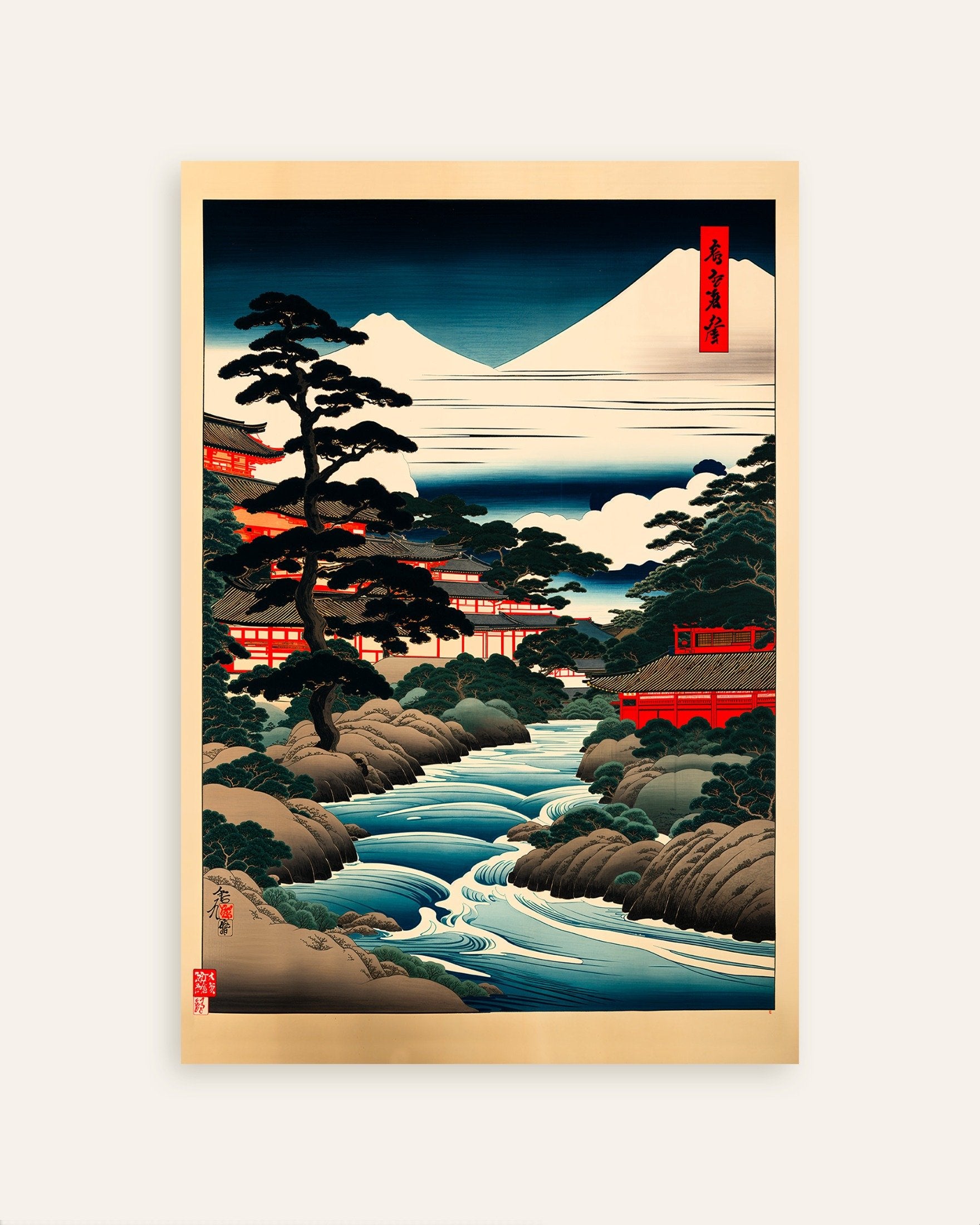 Poster of Ukiyo-e, japanese landscape - Poster, thumbnail