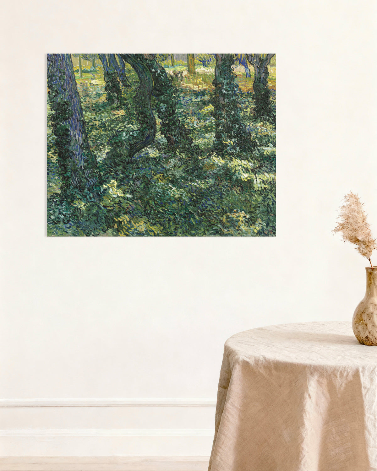 Plakat z reprodukcją „Zarośla (1887), Vincent van Gogh”