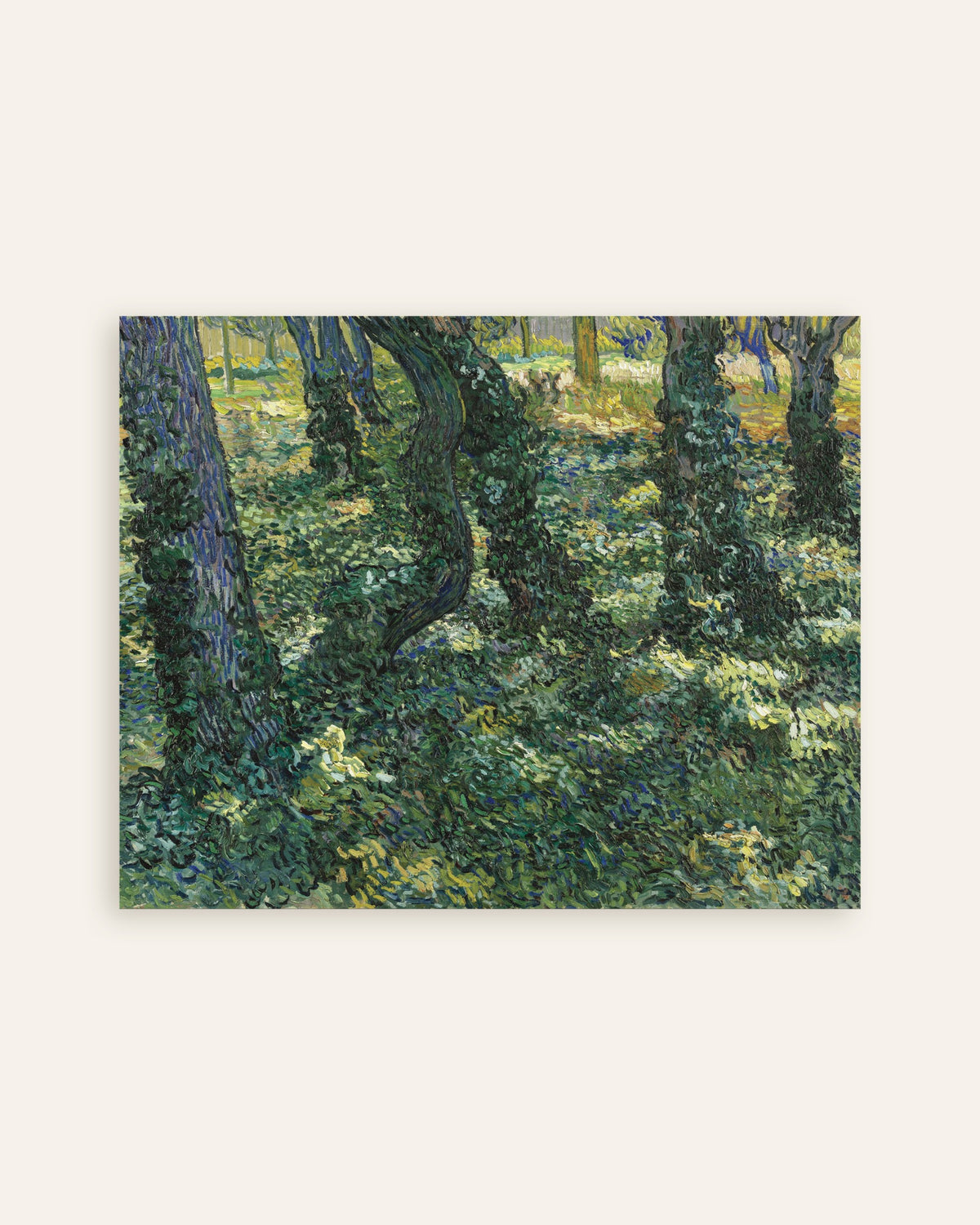 Plakat z reprodukcją „Zarośla (1887), Vincent van Gogh”, miniatura