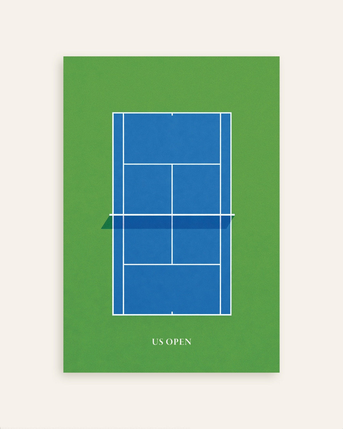 Miniatura plakatu „US Open – nowoczesny niebieski kort tenisowy”