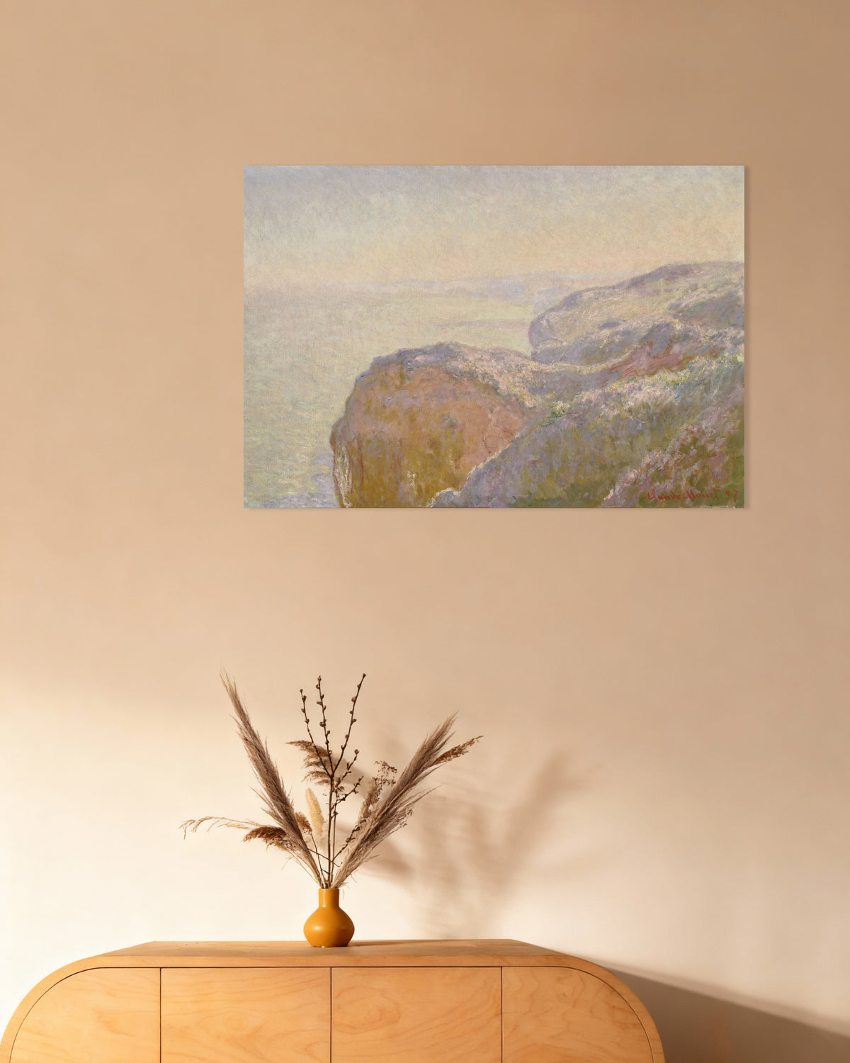 Plakat Val-Saint-Nicolas koło Dieppe, poranek (1897), Claude Monet
