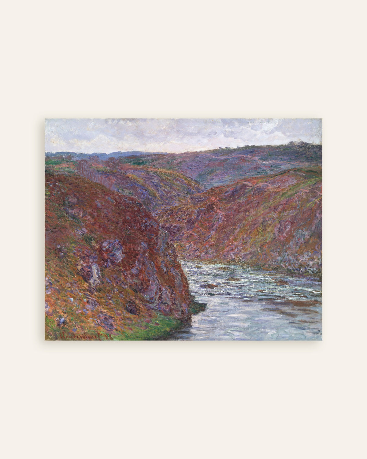 Plakat Dolina Creuse, szary dzień (1889), Claude Monet, miniatura