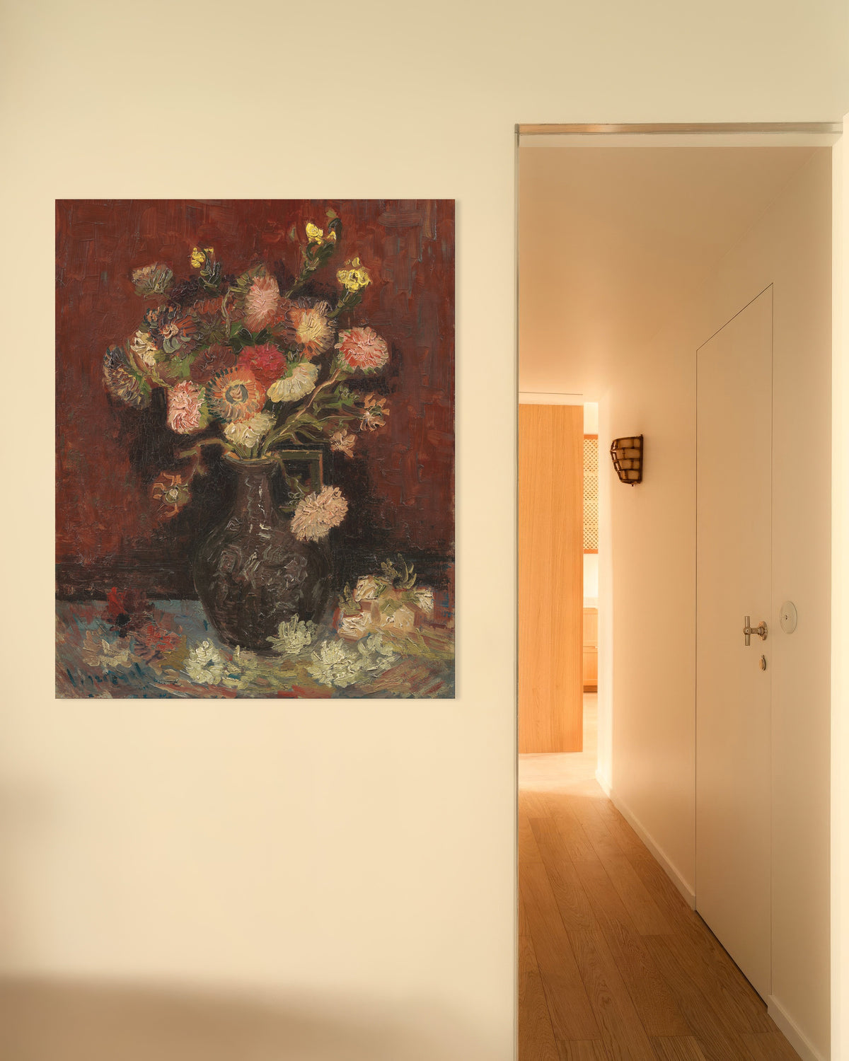 Plakat przedstawiający Wazon z chińskimi astrami i mieczykami (1886), Vincent van Gogh