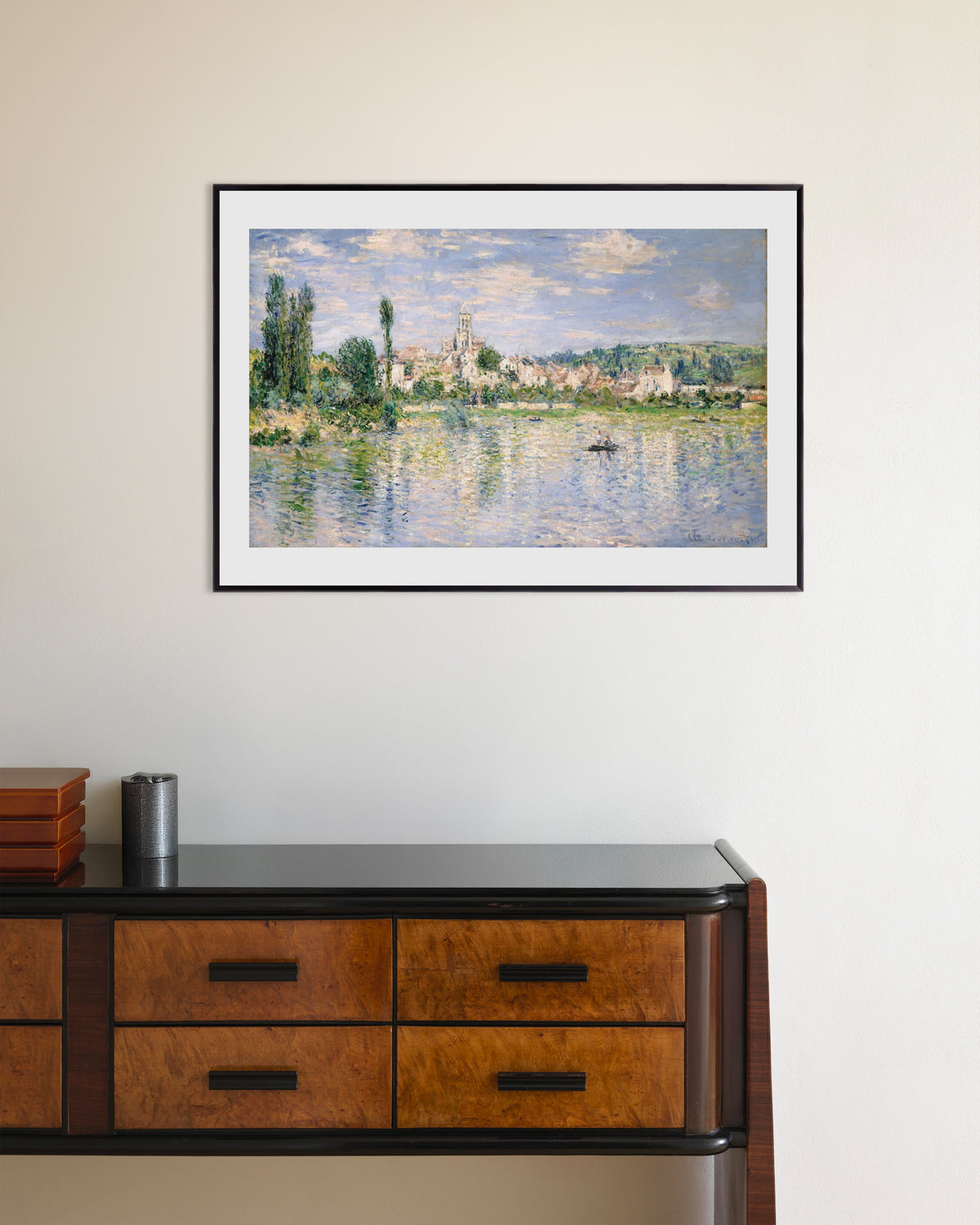 Plakat Vétheuil latem (1880), Claude Monet, w metalowej ramie