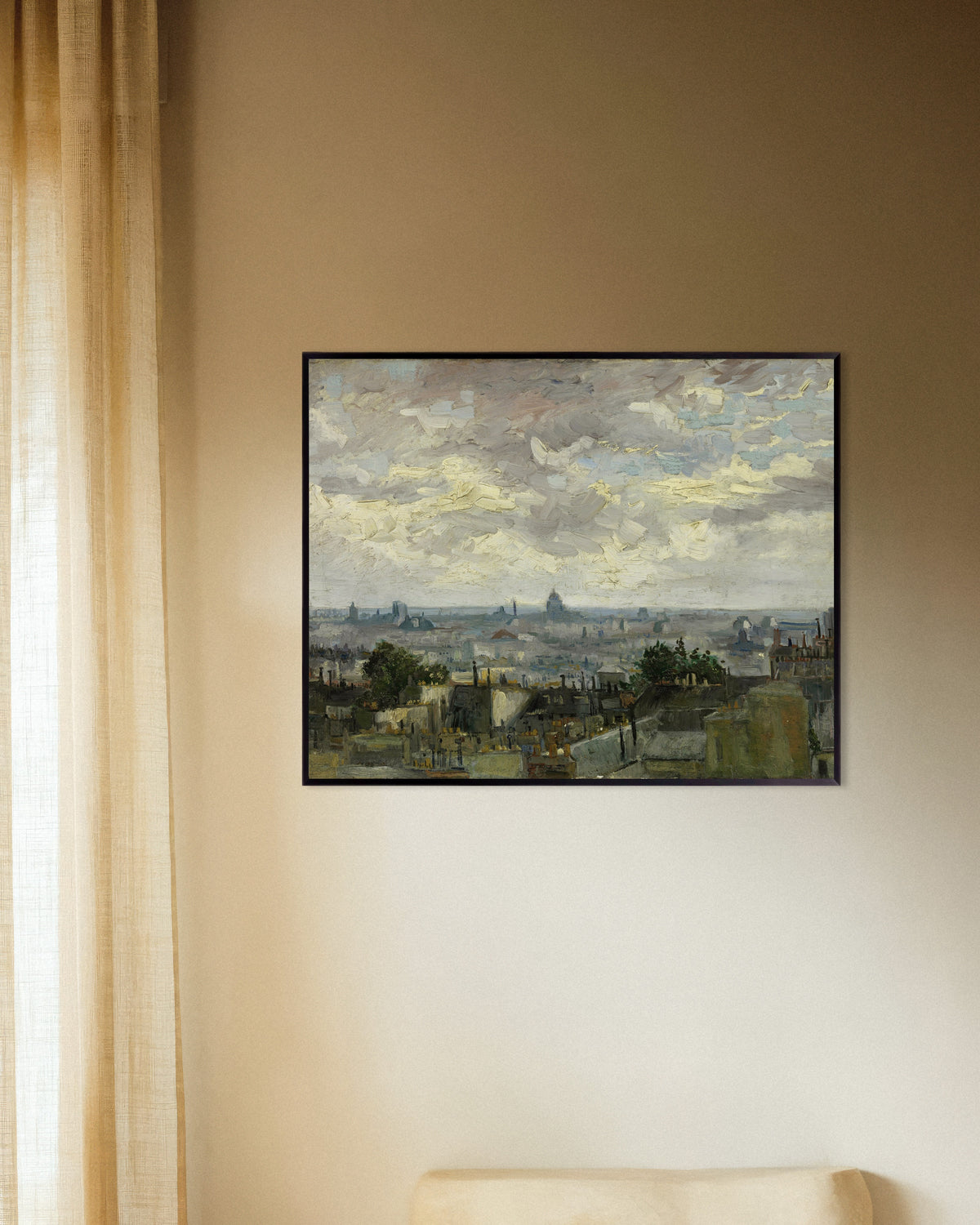 Plakat „Widok Paryża (1886) Vincenta van Gogha” w metalowej ramie