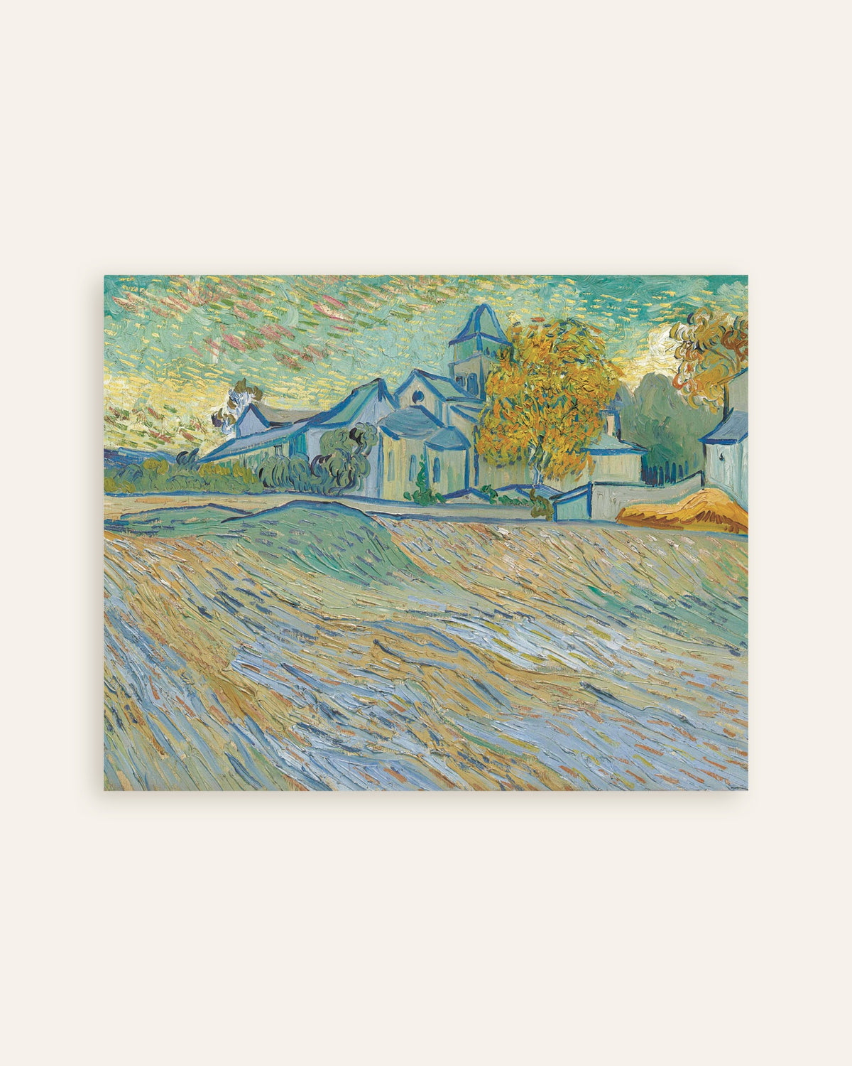 Plakat „Widok na przytułek i kaplicę w Saint-Rémy (1889), Vincent van Gogh”, miniatura