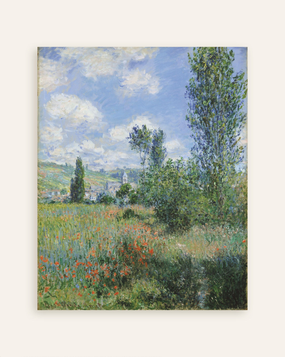Plakat Widok na Vétheuil (1880), Claude Monet, miniatura