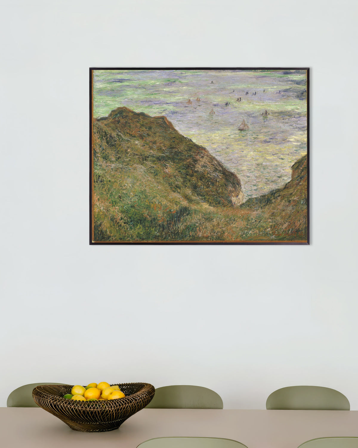 Plakat Widok na morze (1882), Claude Monet, w metalowej ramie