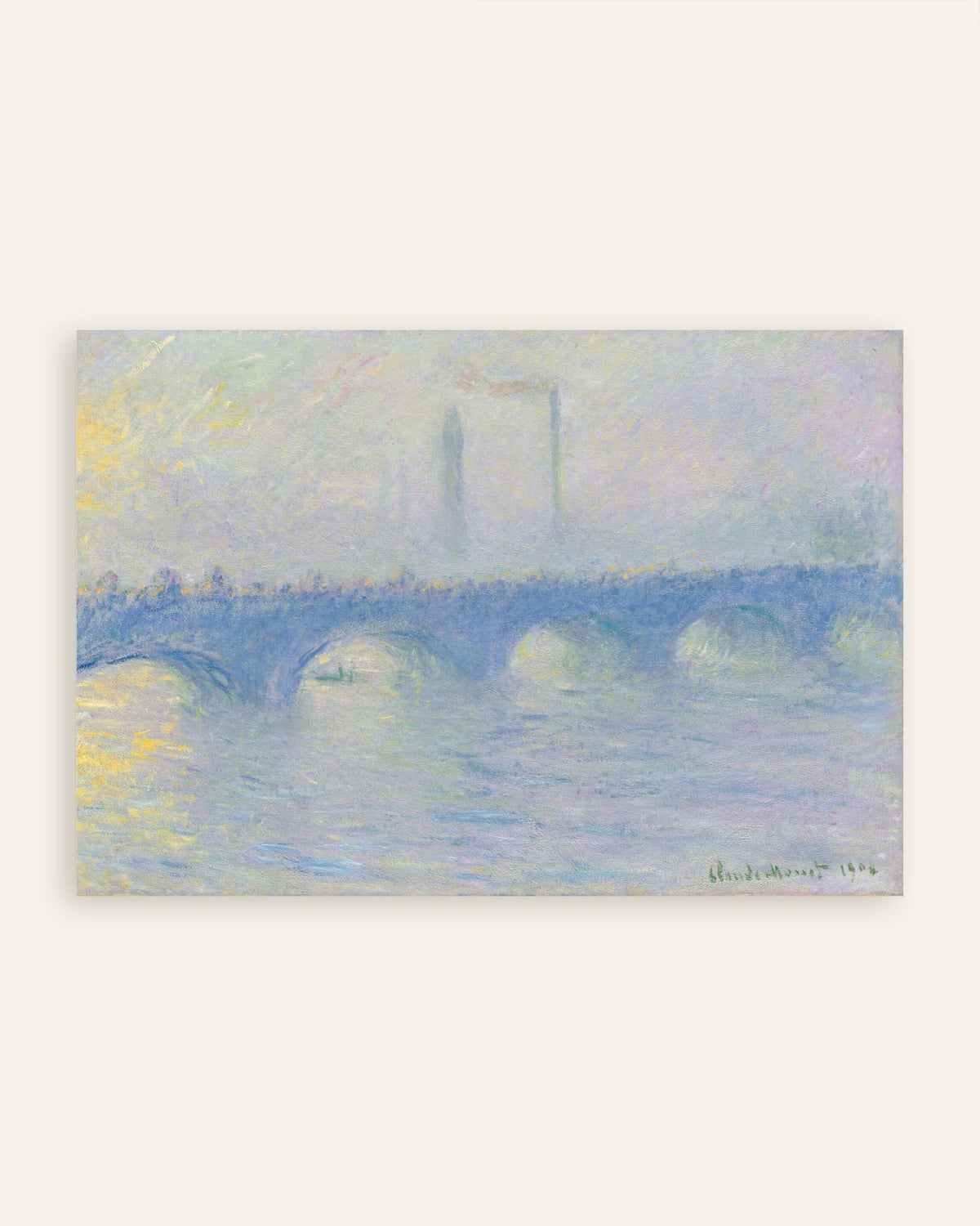 Plakat Most Waterloo, efekt mgły (1904), Claude Monet, miniatura