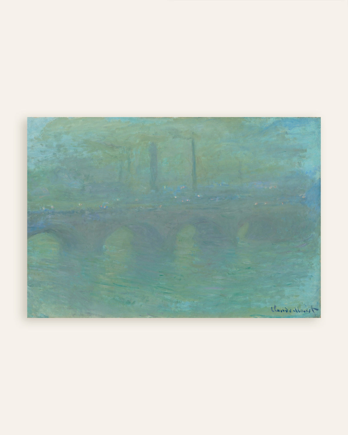 Plakat Most Waterloo w Londynie o zmierzchu (1904), Claude Monet, miniatura