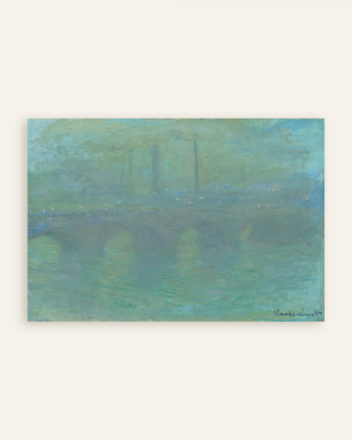 Plakat Most Waterloo w Londynie o zmierzchu (1904), Claude Monet, miniatura