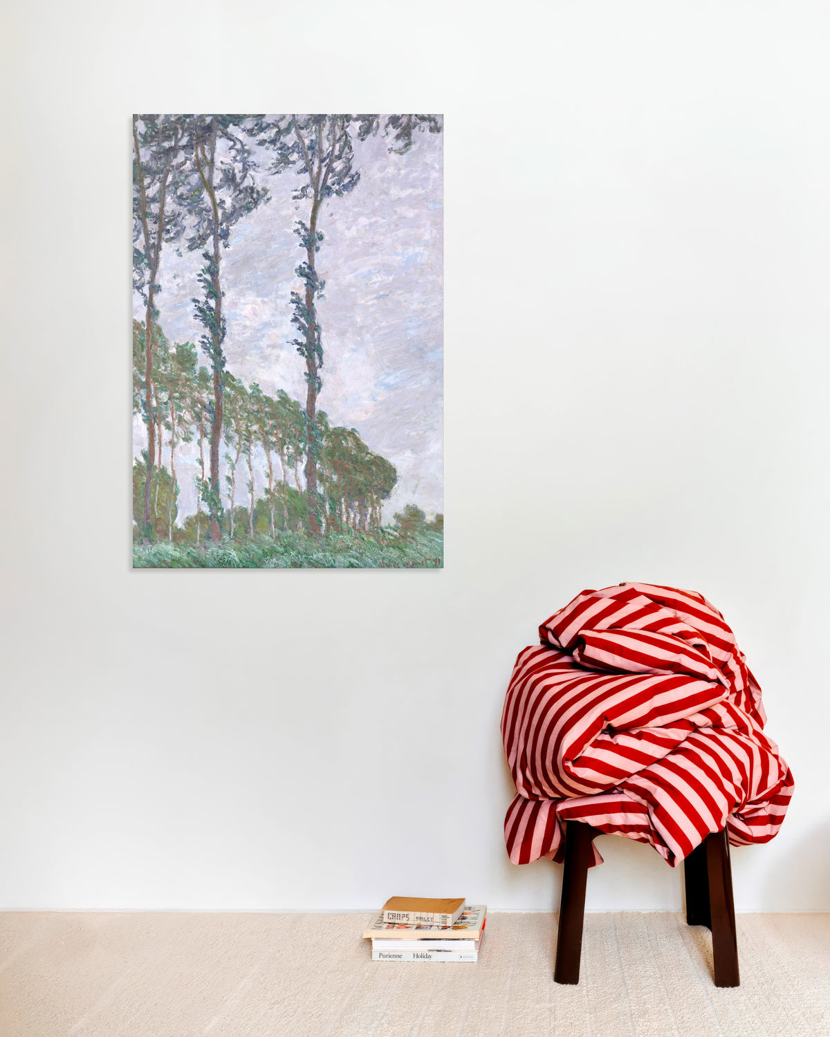 Plakat Topole, efekt wiatru (1891), Claude Monet